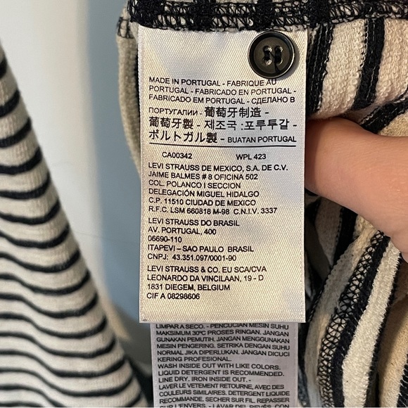 Levi’s Made And Crafted slim fit striped Henley Size: Medium - Picture 14 of 15